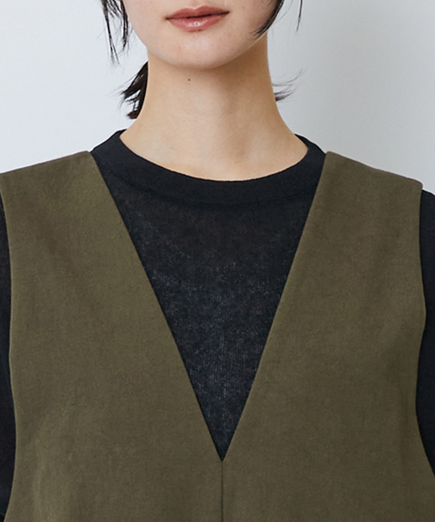 【LOISIR】【MTサイズ有り】グランジコットンポプリンオールインワン 詳細画像 ブラウン 15