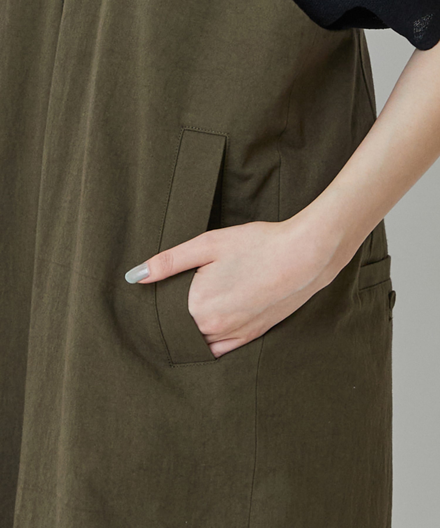 【LOISIR】【MTサイズ有り】グランジコットンポプリンオールインワン 詳細画像 ブラウン 18