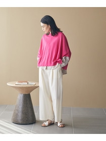 【LOISIR】【MTサイズ有り】コットンダンプワイドパンツ 詳細画像 カーキ 1