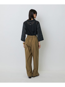 【LOISIR】【MTサイズ有り】コットンダンプワイドパンツ 詳細画像 カーキ 10