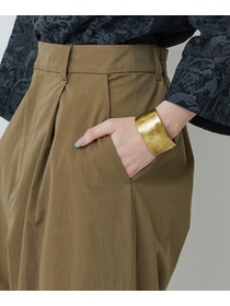 【LOISIR】【MTサイズ有り】コットンダンプワイドパンツ 詳細画像 カーキ 19