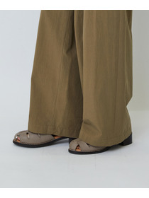 【LOISIR】【MTサイズ有り】コットンダンプワイドパンツ 詳細画像 カーキ 20