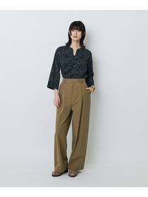 【LOISIR】【MTサイズ有り】コットンダンプワイドパンツ 詳細画像 カーキ 8