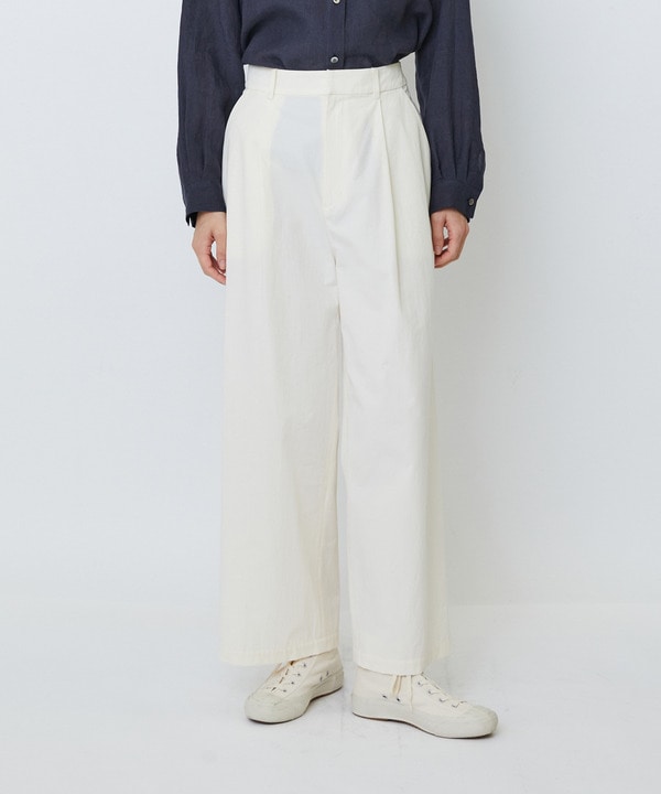 【LOISIR】【MTサイズ有り】コットンダンプワイドパンツ
