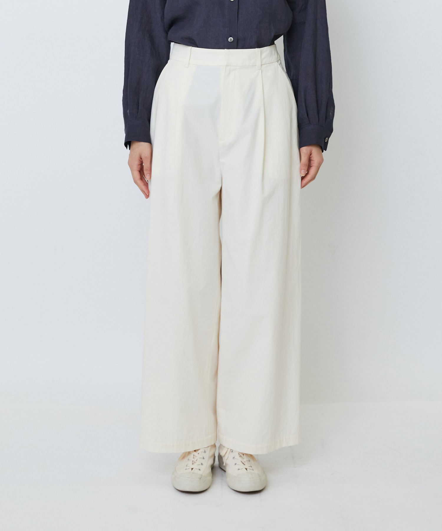 【LOISIR】【MTサイズ有り】コットンダンプワイドパンツ 詳細画像 カーキ 11