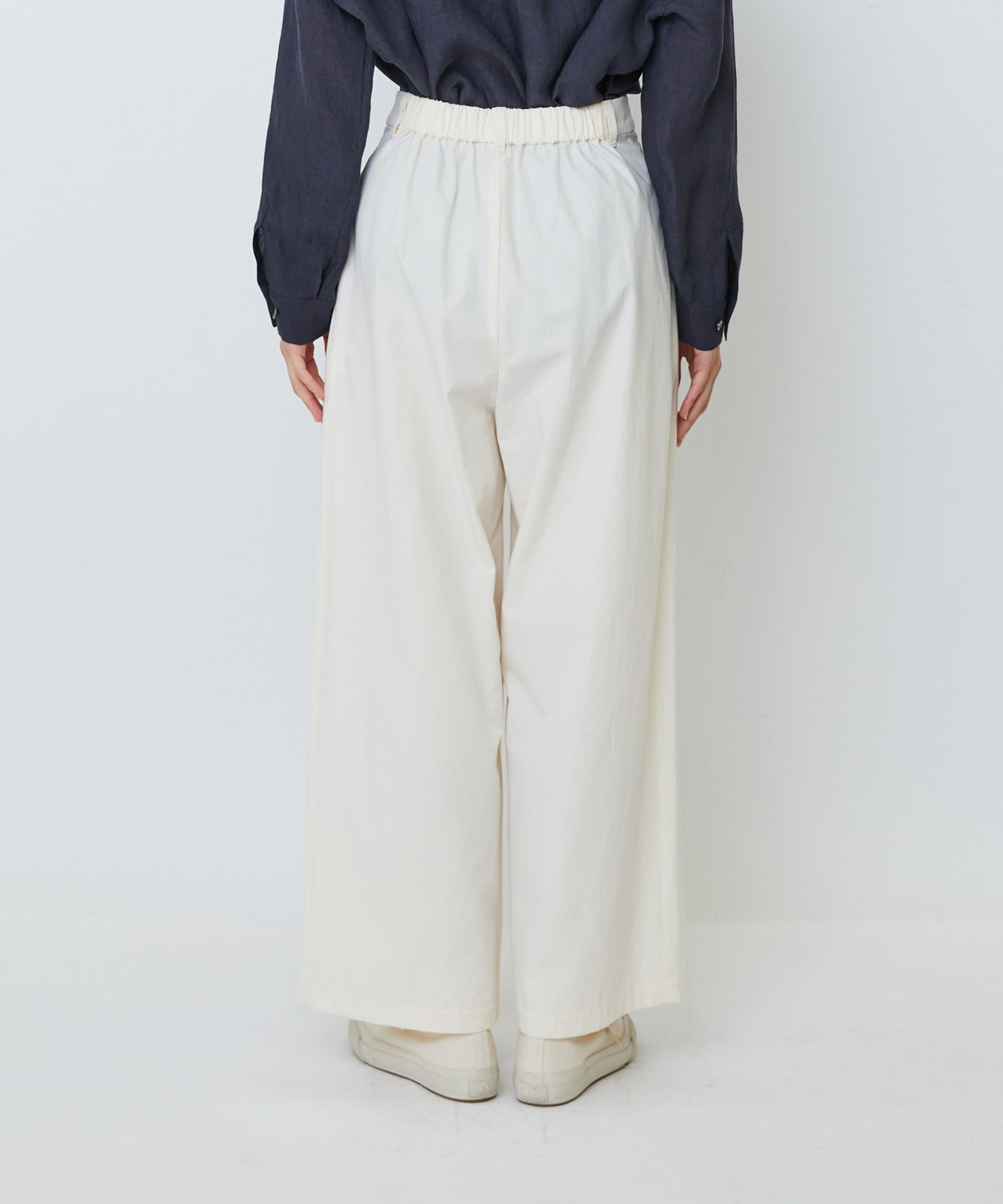 【LOISIR】【MTサイズ有り】コットンダンプワイドパンツ 詳細画像 カーキ 13