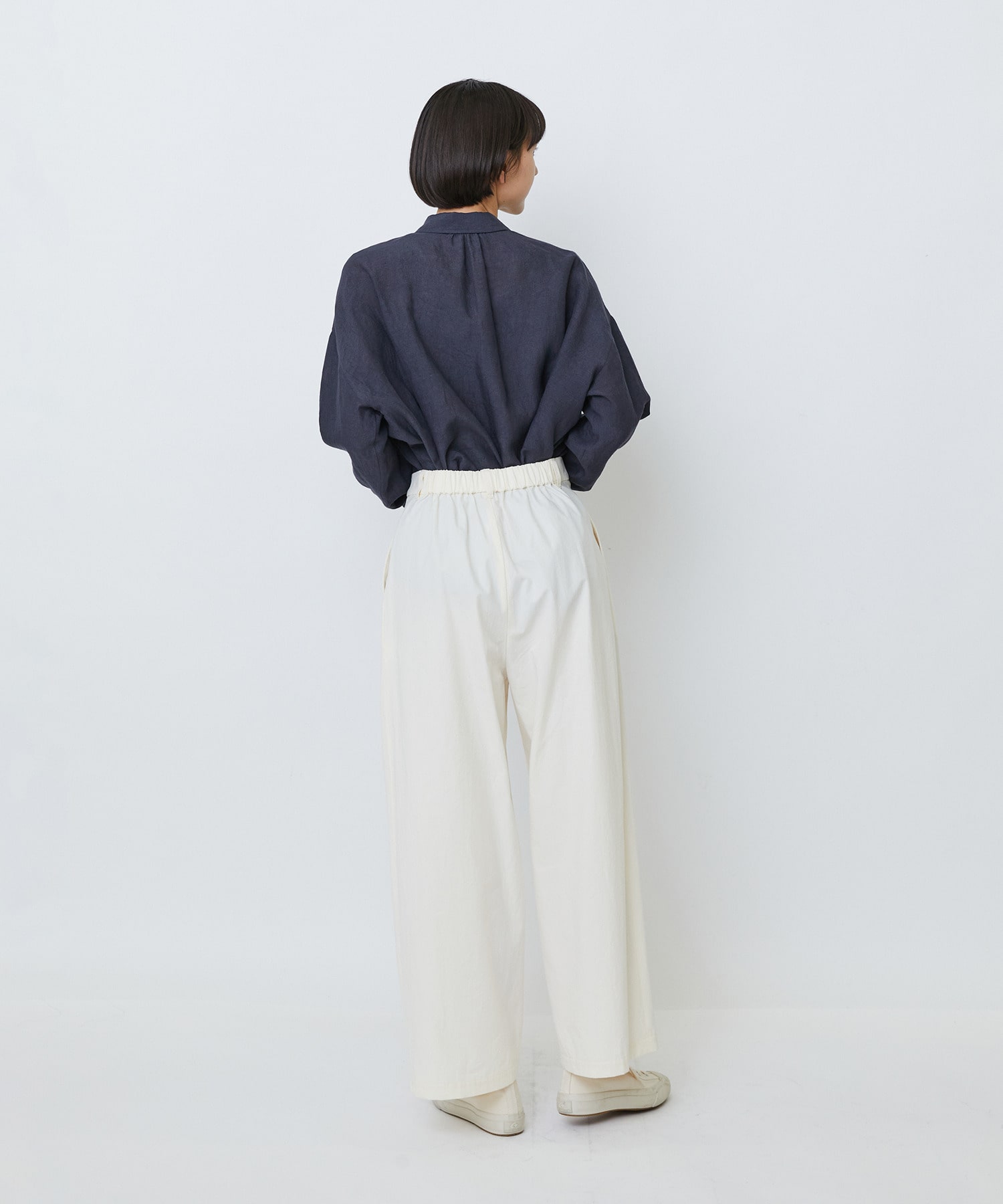 【LOISIR】【MTサイズ有り】コットンダンプワイドパンツ 詳細画像 カーキ 5