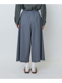 【LOISIR】【MTサイズ有り】エステルコットンガウチョパンツ 詳細画像 グレー 13