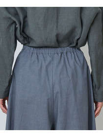 【LOISIR】【MTサイズ有り】エステルコットンガウチョパンツ 詳細画像 グレー 15