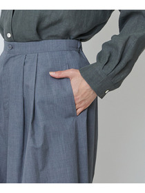 【LOISIR】【MTサイズ有り】エステルコットンガウチョパンツ 詳細画像 グレー 16