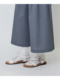 【LOISIR】【MTサイズ有り】エステルコットンガウチョパンツ 詳細画像 グレー 17