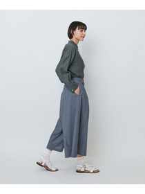 【LOISIR】【MTサイズ有り】エステルコットンガウチョパンツ 詳細画像 グレー 6
