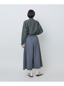 【LOISIR】【MTサイズ有り】エステルコットンガウチョパンツ 詳細画像 グレー 7