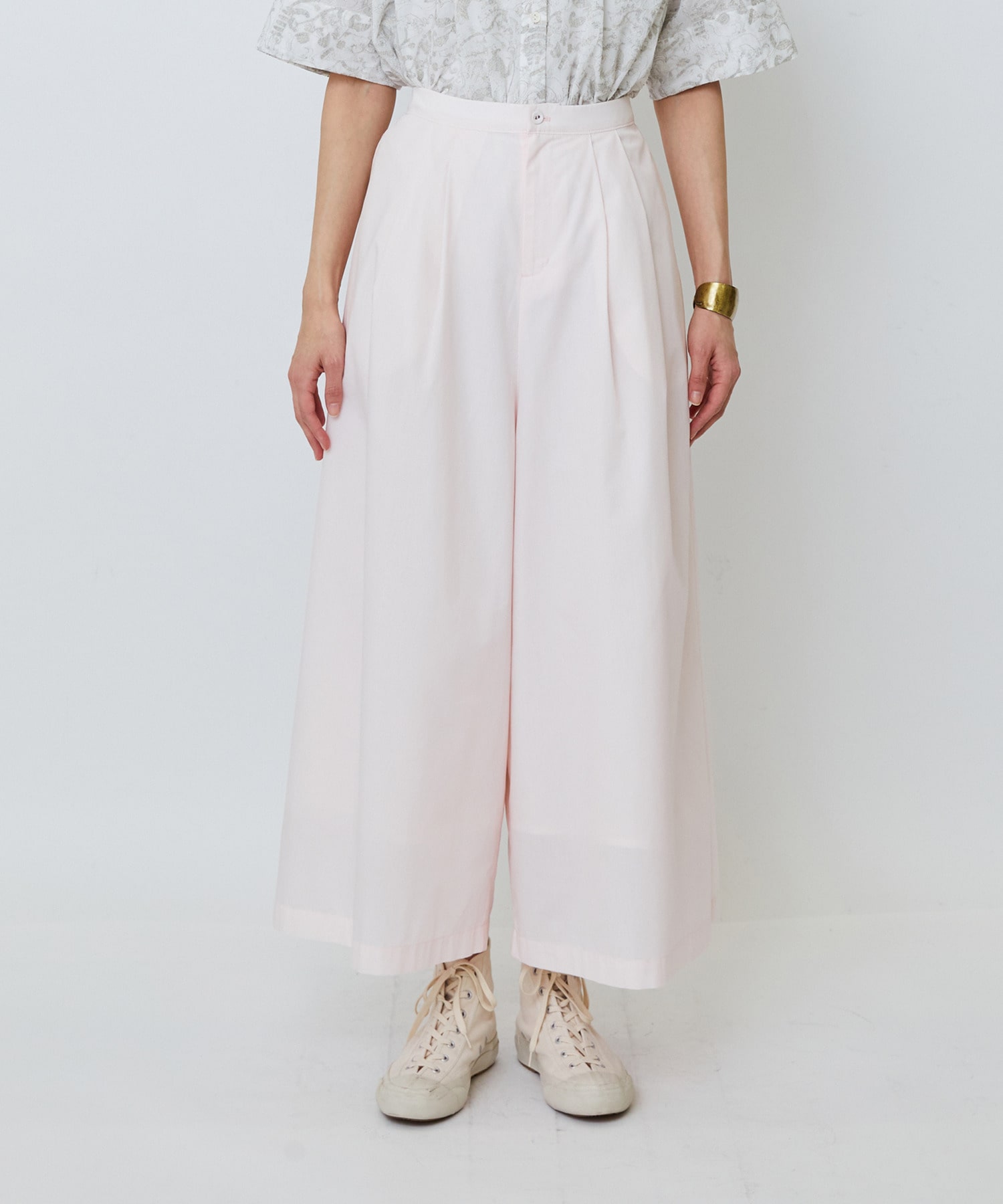 【LOISIR】【MTサイズ有り】エステルコットンガウチョパンツ 詳細画像 グレー 8