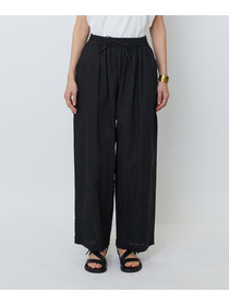 【LOISIR】コットンリネンクロス刺繍入りイージーパンツ 詳細画像 カーキ 15