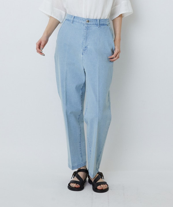 【LOISIR】ストレッチデニムスリムトラウザー