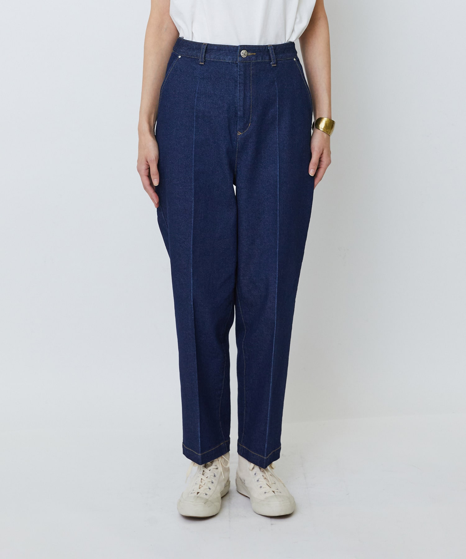 【LOISIR】ストレッチデニムスリムトラウザー 詳細画像 インディゴブルー 11