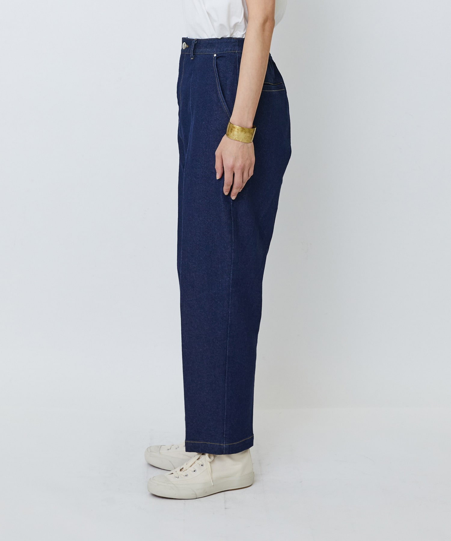 【LOISIR】ストレッチデニムスリムトラウザー 詳細画像 インディゴブルー 12