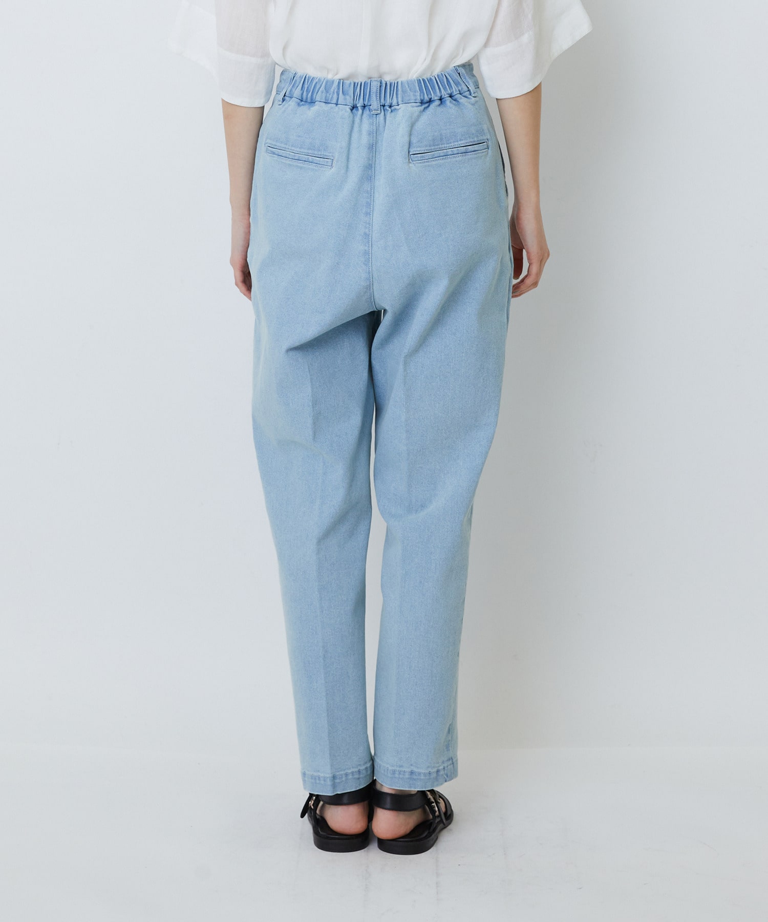 【LOISIR】ストレッチデニムスリムトラウザー 詳細画像 インディゴブルー 16