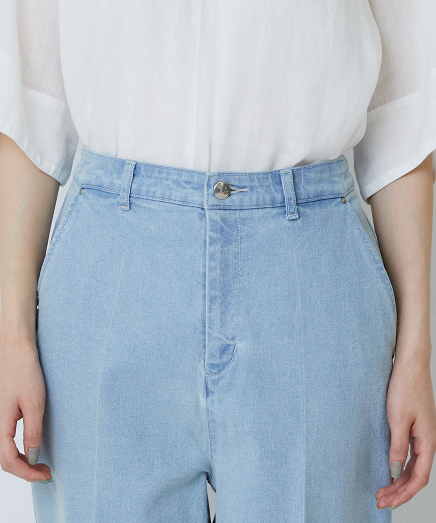 【LOISIR】ストレッチデニムスリムトラウザー 詳細画像 インディゴブルー 17