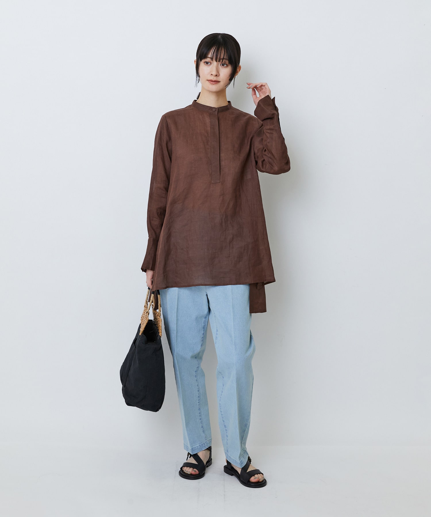 【LOISIR】ストレッチデニムスリムトラウザー 詳細画像 インディゴブルー 7