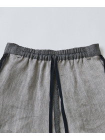 【LOISIR】【MTサイズ有り】リネンツイルワイドパンツ 詳細画像 ブラック系その他 12