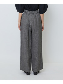 【LOISIR】【MTサイズ有り】リネンツイルワイドパンツ 詳細画像 ブラック系その他 7