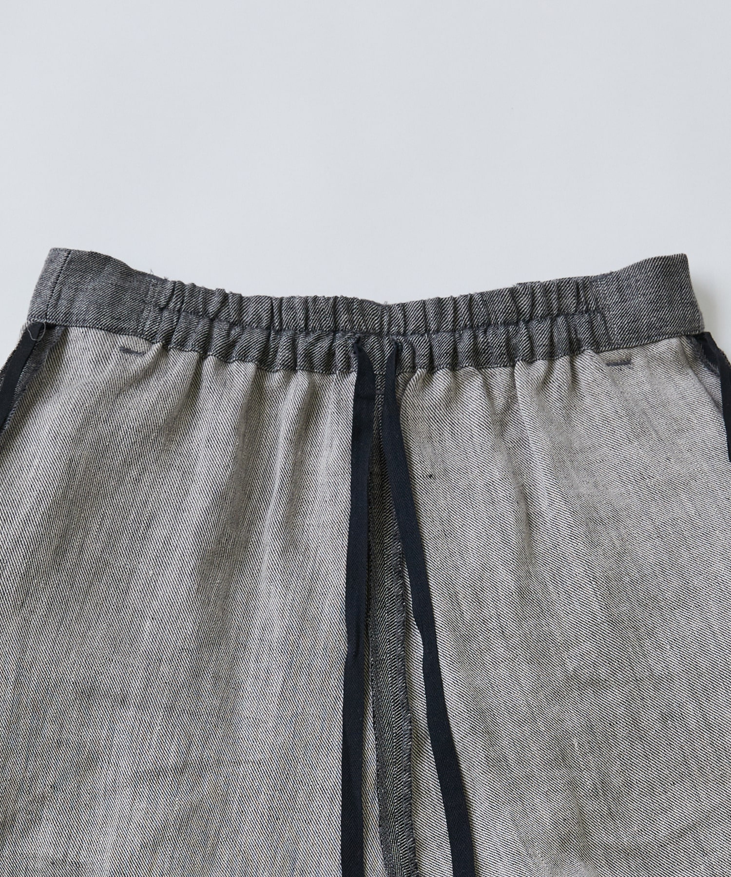 【LOISIR】【MTサイズ有り】リネンツイルワイドパンツ 詳細画像 ブラック系その他 12