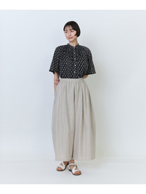 【LOISIR】リネンツイルボトルシルエットパンツ 詳細画像 チャコールグレー 11