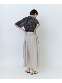 【LOISIR】リネンツイルボトルシルエットパンツ 詳細画像 チャコールグレー 13