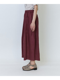 【LOISIR】リネンツイルボトルシルエットパンツ 詳細画像 チャコールグレー 18