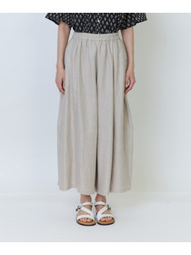 【LOISIR】リネンツイルボトルシルエットパンツ 詳細画像 チャコールグレー 23