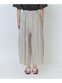 【LOISIR】リネンツイルボトルシルエットパンツ 詳細画像 チャコールグレー 25