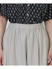 【LOISIR】リネンツイルボトルシルエットパンツ 詳細画像 チャコールグレー 26