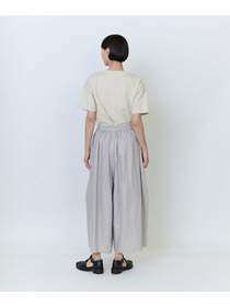 【LOISIR】リネンツイルボトルシルエットパンツ 詳細画像 チャコールグレー 3