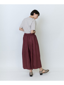 【LOISIR】リネンツイルボトルシルエットパンツ 詳細画像 チャコールグレー 6