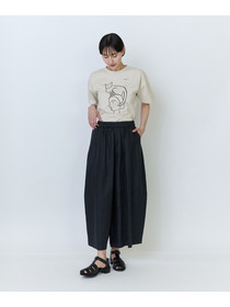 【LOISIR】リネンツイルボトルシルエットパンツ 詳細画像 チャコールグレー 7