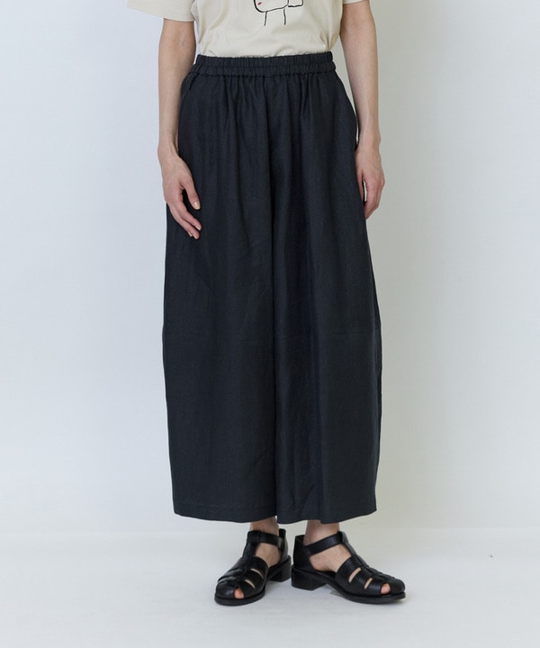 リネンツイルボトルシルエットパンツ 詳細画像 チャコールグレー 1