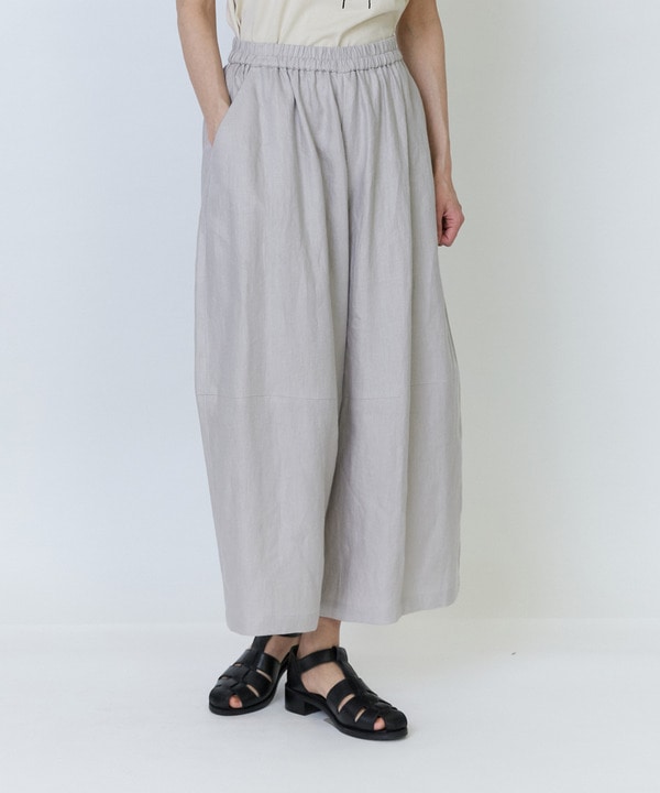 リネンツイルボトルシルエットパンツ 詳細画像 ライトグレー 1