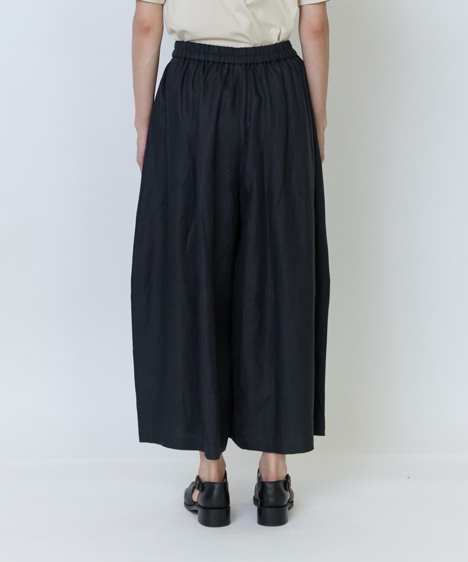 【LOISIR】リネンツイルボトルシルエットパンツ 詳細画像 チャコールグレー 22