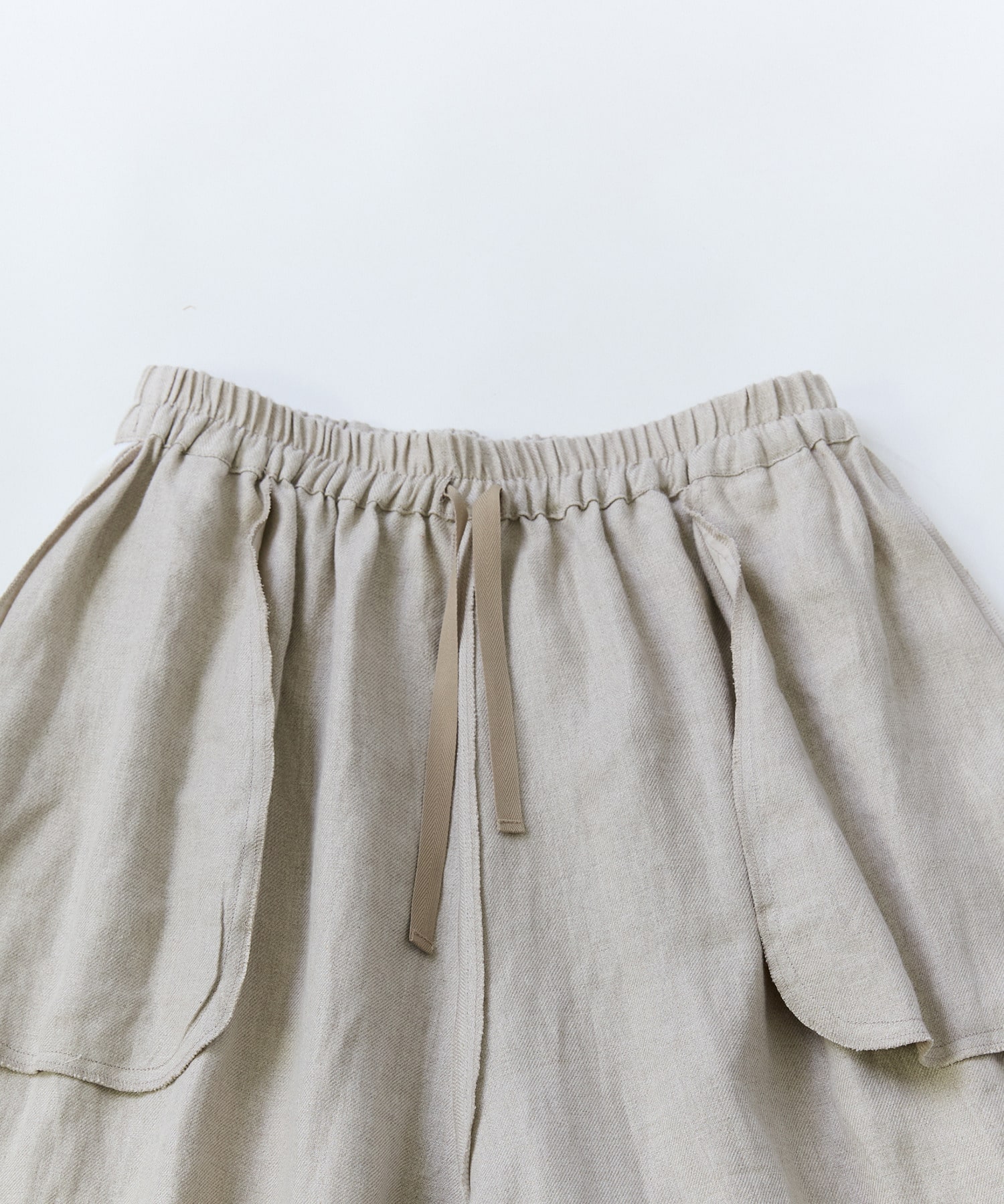 【LOISIR】リネンツイルボトルシルエットパンツ 詳細画像 チャコールグレー 30