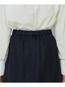 【LOISIR】【MTサイズ有り】リネンツイルラップディテールスカート 詳細画像 ブラック 15