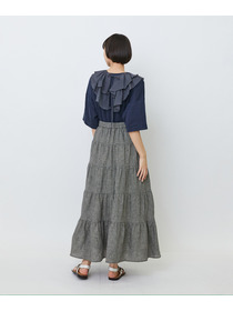 【LOISIR】【MTサイズ有り】イージーティアードスカート 詳細画像 ネイビー 11