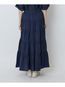【LOISIR】【MTサイズ有り】イージーティアードスカート 詳細画像 ネイビー 14