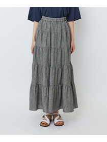 【LOISIR】【MTサイズ有り】イージーティアードスカート 詳細画像 ネイビー 15