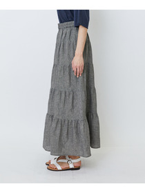 【LOISIR】【MTサイズ有り】イージーティアードスカート 詳細画像 ネイビー 16