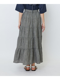 【LOISIR】【MTサイズ有り】イージーティアードスカート 詳細画像 ネイビー 17