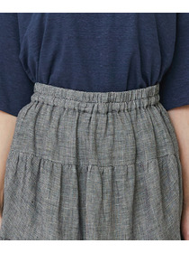 【LOISIR】【MTサイズ有り】イージーティアードスカート 詳細画像 ネイビー 18