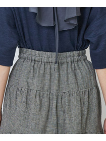 【LOISIR】【MTサイズ有り】イージーティアードスカート 詳細画像 ネイビー 19