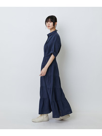 【LOISIR】【MTサイズ有り】イージーティアードスカート 詳細画像 ネイビー 5